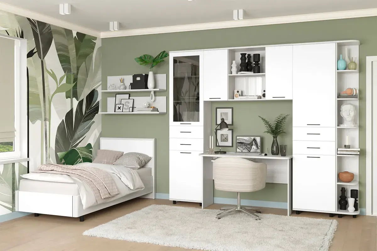 Шкаф многоцелевой ШК-5045-СЯ-БГ (Снежный Ясень/Белый Бриллиант Глянцевый) в мебель-центре Озерцо