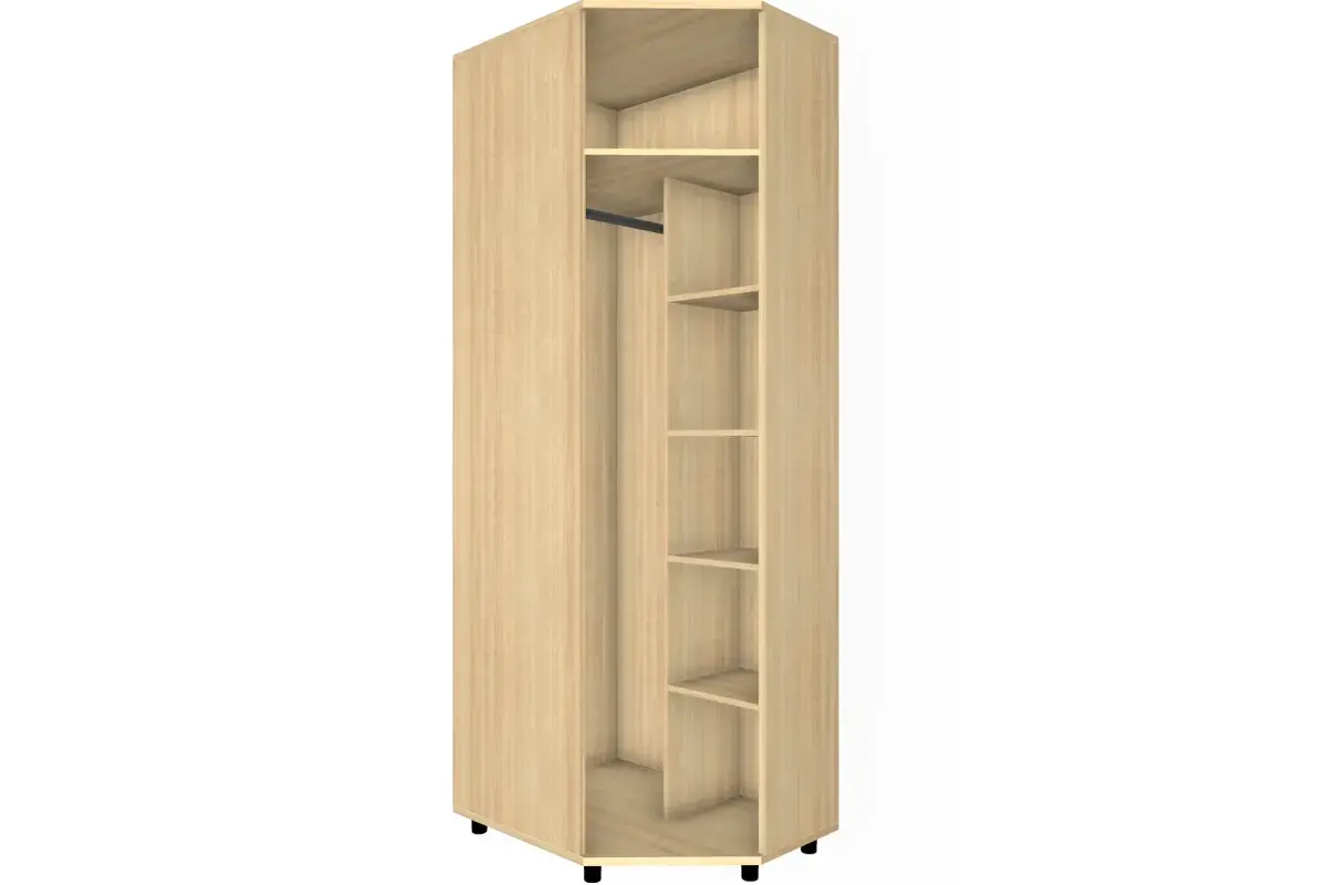 Шкаф угловой для одежды и белья ШК-5018-АС-ЛМ (Ясень Асахи/Латте Матовый) в мебель-центре Озерцо