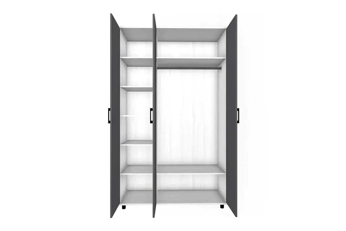 Шкаф для одежды и белья ШК-5001-СЯ-АМ (Снежный Ясень/Антрацит Матовый) в мебель-центре Озерцо