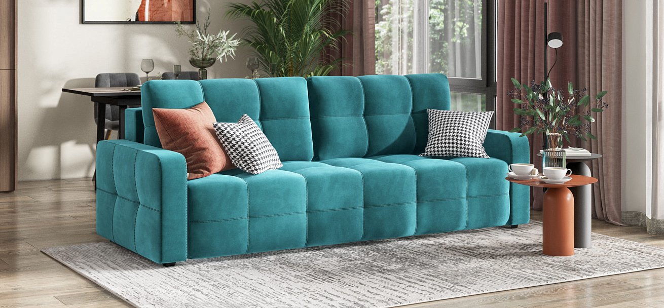 Диван Денди велюр Monolit зеленый — купить в Озерце