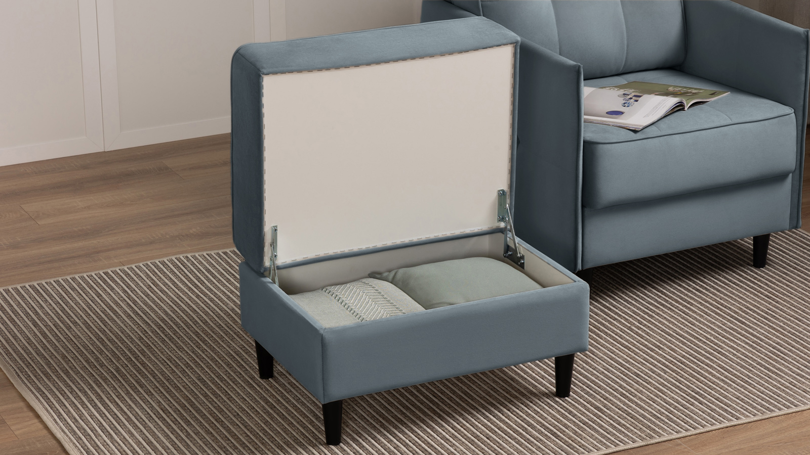 Пуф Amani Pro, Тк. Тк. Sky Velvet 18 53x68 — купить в Озерце