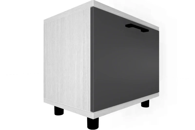 Тумба ТБ-5052-СЯ-АМ (Снежный Ясень/Антрацит Матовый) — Мебель-центр Озерцо