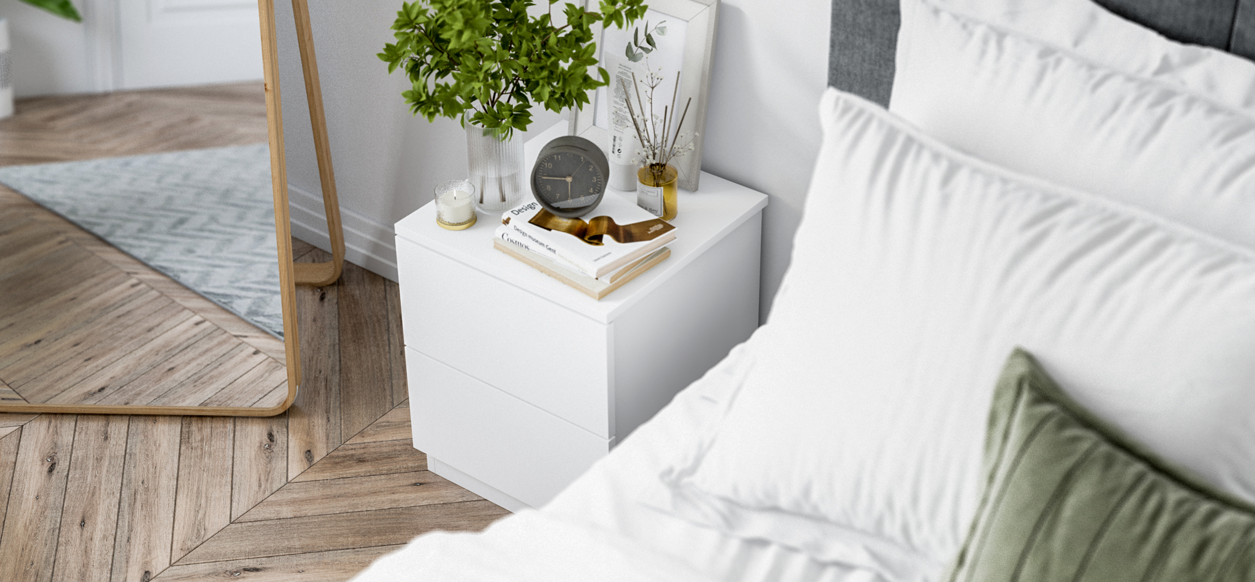 Тумба СИМПЛ NEW Белый снег — Мебель-центр Озерцо