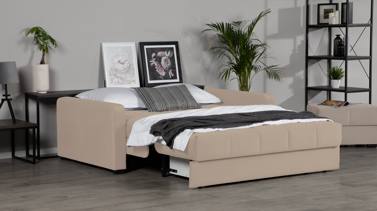 Диван - кровать Domo Pro стежка квадрат, ткань Sky Velvet 03 160x216 — в мебель-центре Озерцо
