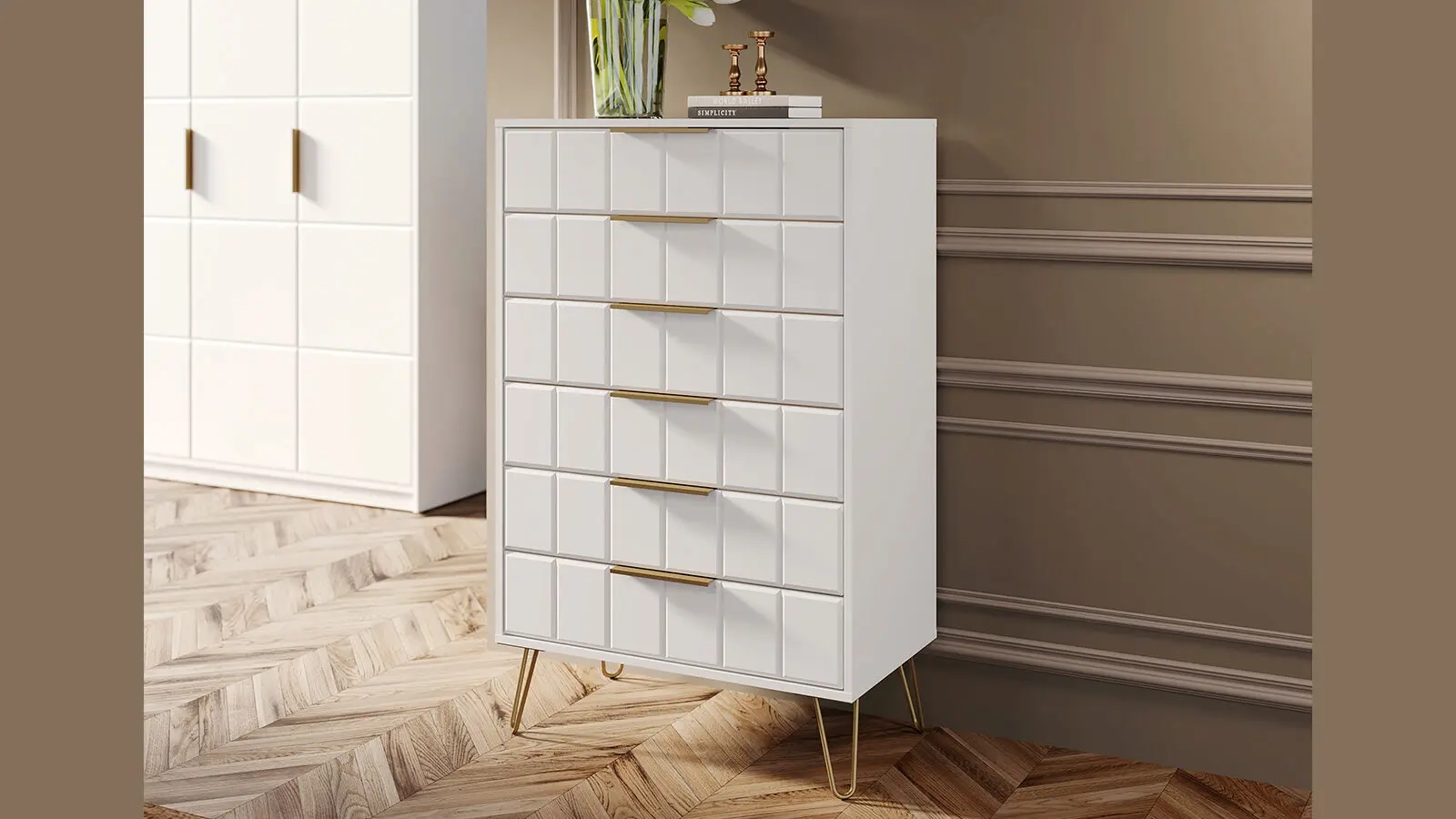 Комод 6 ящиков Selenga,цвет Белый Премиум 45x80 — купить в Озерце