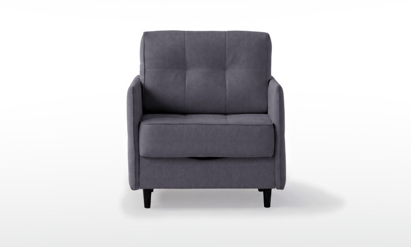 Кресло -кровать Amani Pro, ткань Galaktika Blue (подлокотник: 5 см) — купить в Озерце