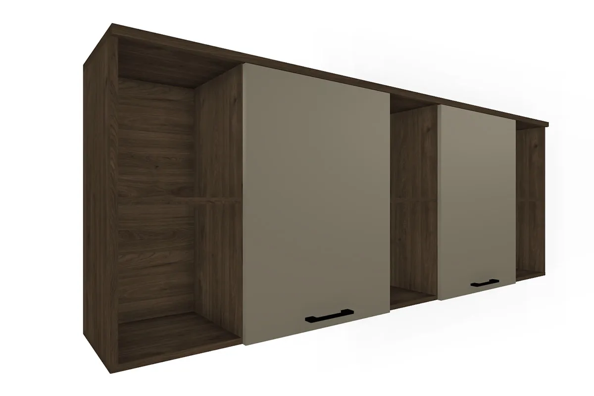 Детская Грейс композиция 1 (Гикори Джексон Темный/Латте Матовый) — Мебель-центр Озерцо