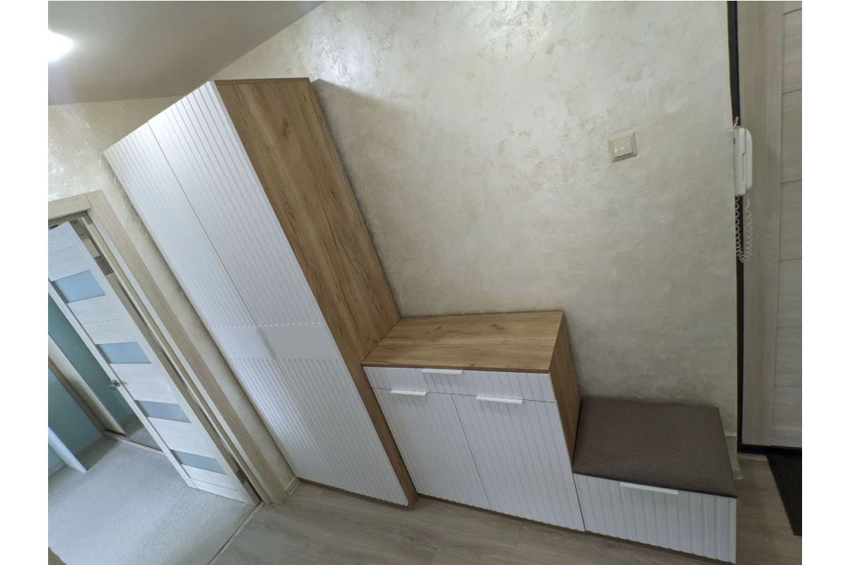 Шкаф для одежды Хилтон (Дуб Крафт золотой/Белый матовый) в мебель-центре Озерцо