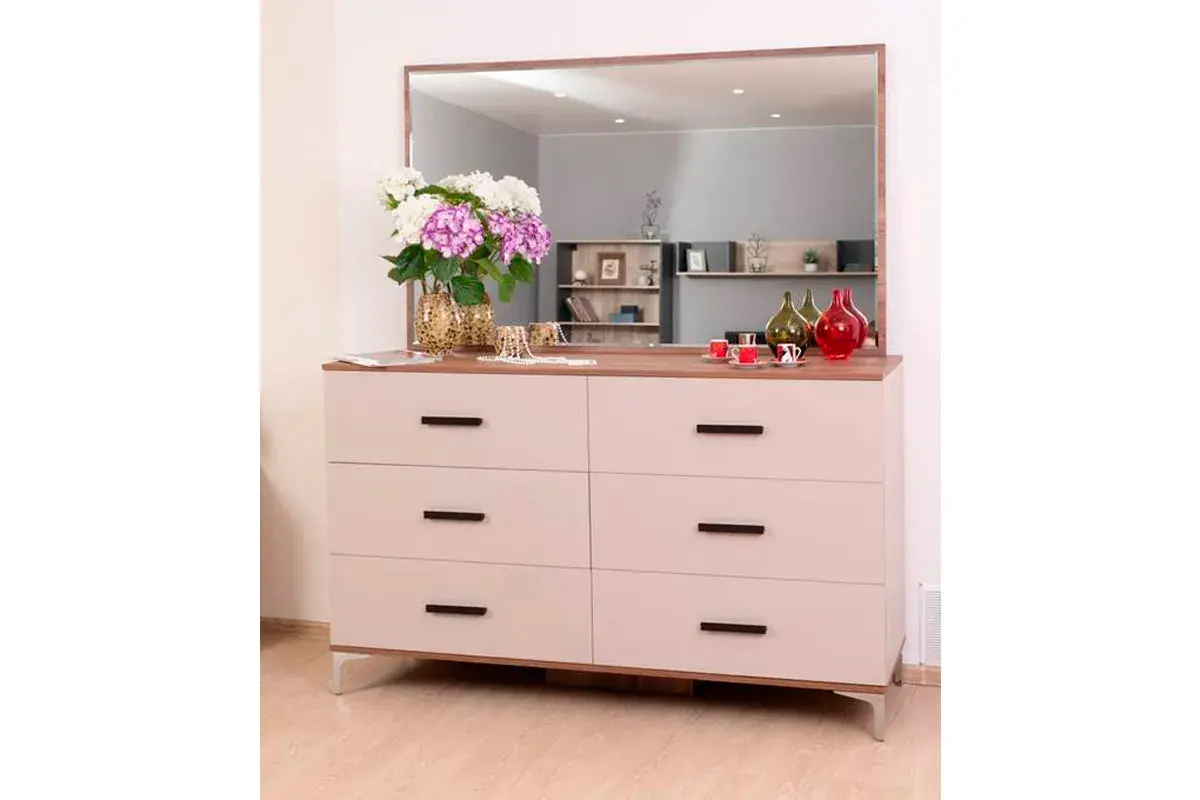 Комод Кара 4 (Дуб Табачный Craft) — Мебель-центр Озерцо