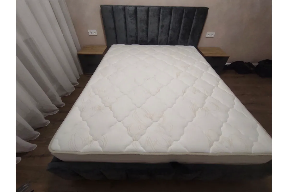 Кровать Кордова-3 с ПМ 160х200 (Катания VL-2101-24 / Мышино-серый) 1 кат. - купить в Озерце