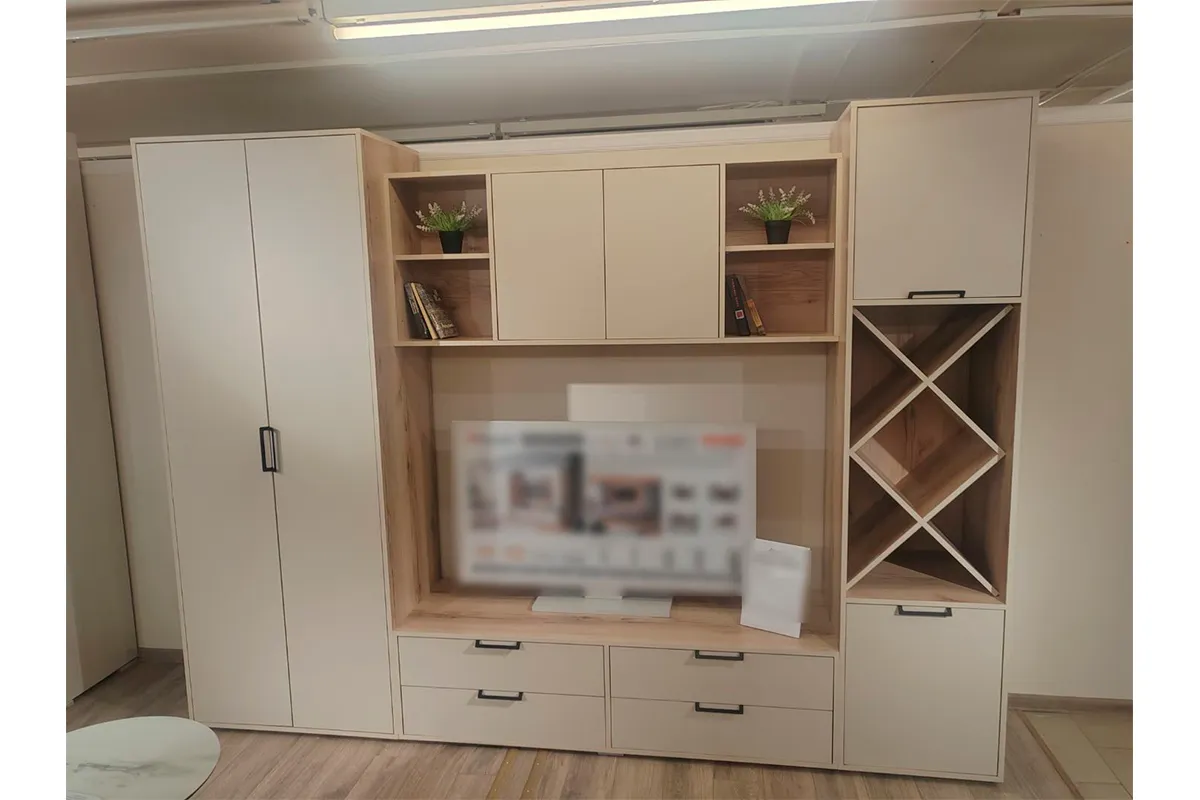 Гостиная Оливия (Делано светлый/Сатин) — Мебель-центр Озерцо