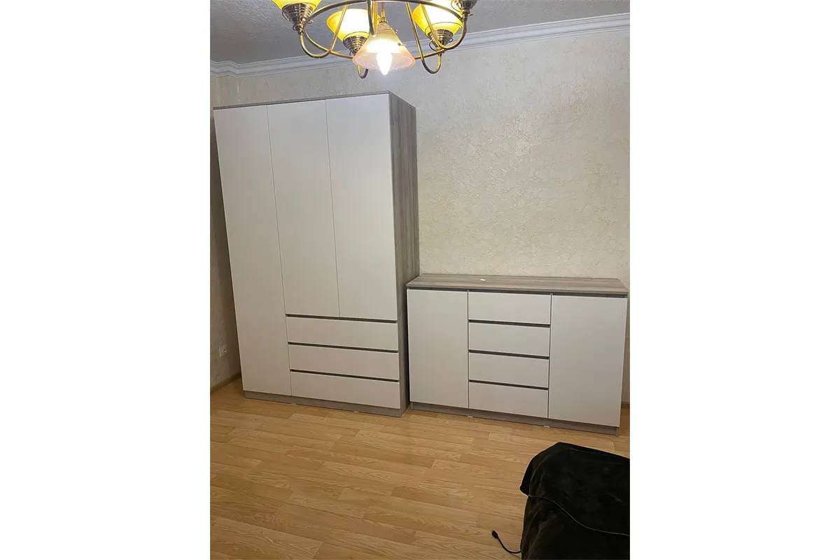 Шкаф 3х-дверный Лори (Дуб Серый/Белый) в мебель-центре Озерцо