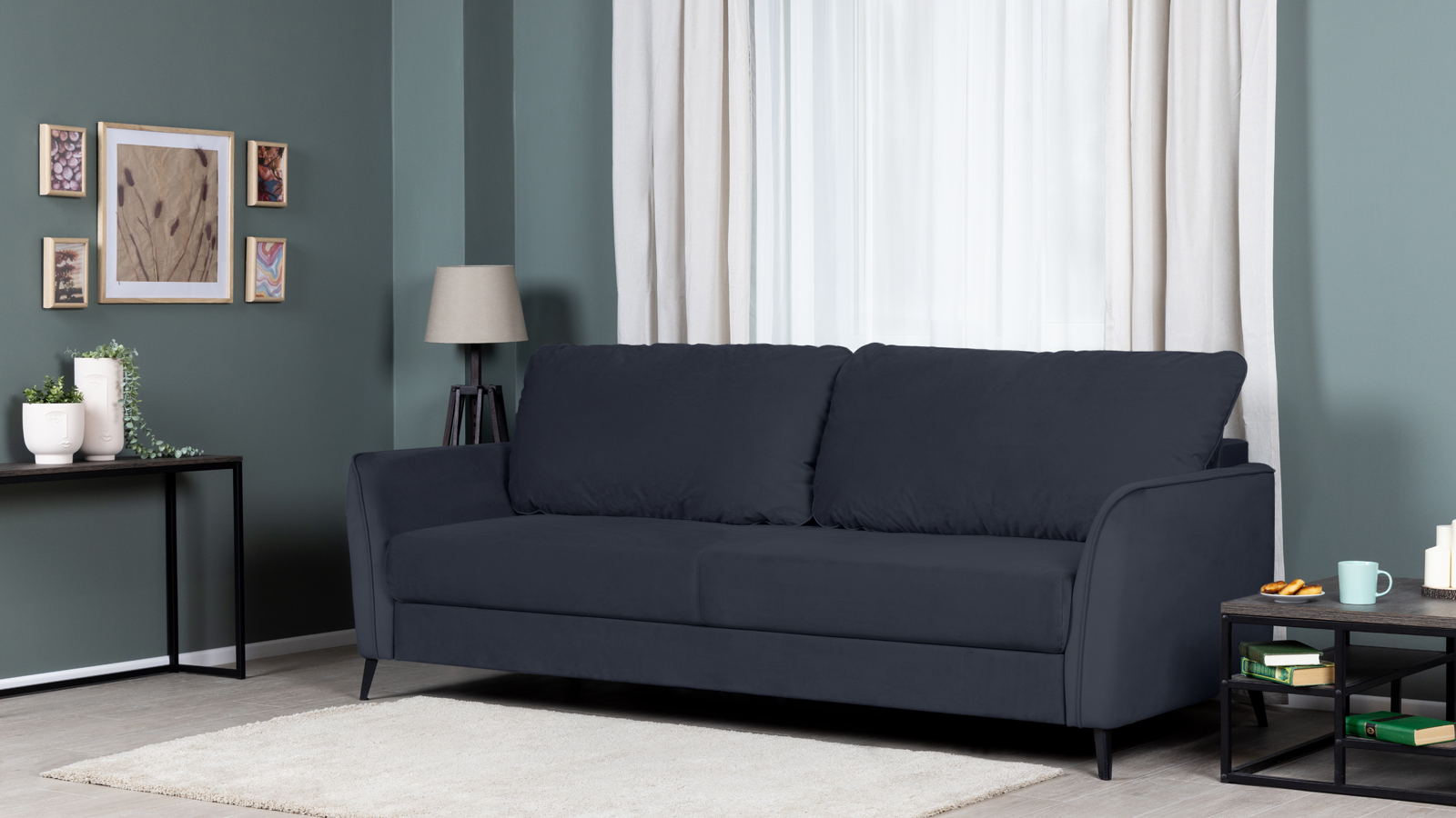 Диван Laguna Sky velvet 40 с коробом для белья 108x174 — купить в Озерце