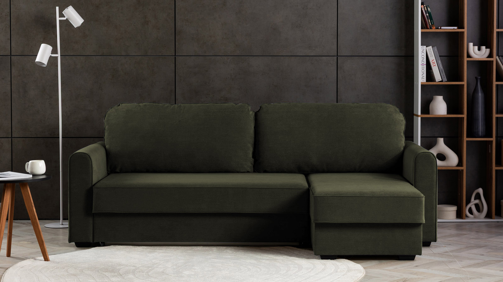 Диван -кровать угловой Magni ткань Royal I Sherwood 144x233 — купить в Озерце