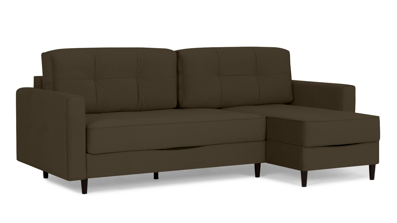 Диван Amani Pro угловой с широкими подлокотниками, ножки: пластик, Тк. Sky Velvet 12 156x237 — купить в Озерце