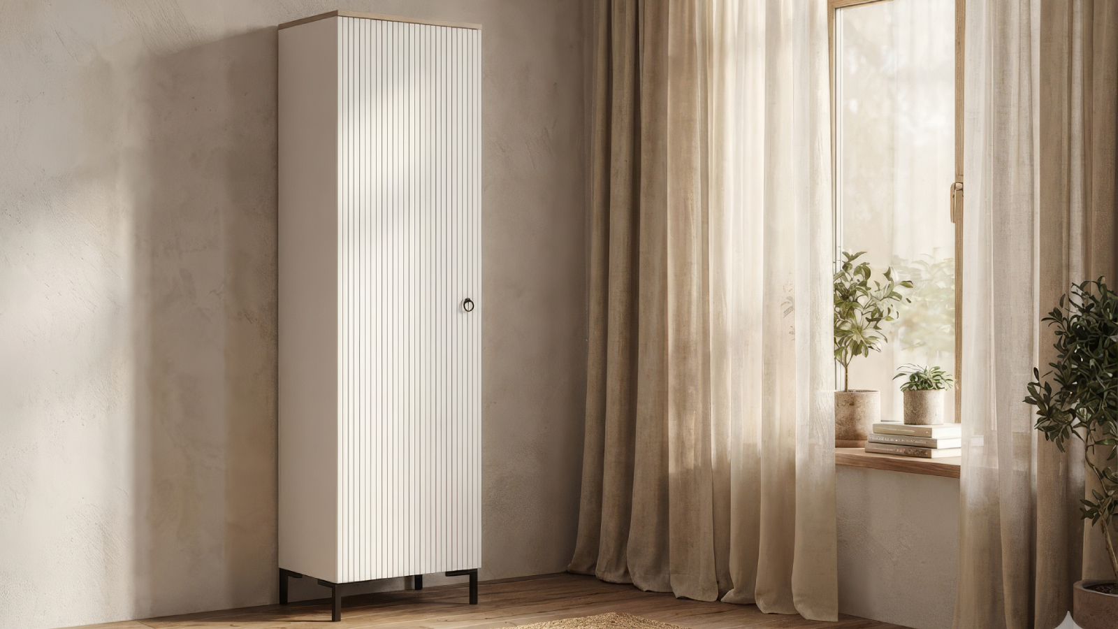 Шкаф однодверный Zima, цвет Гикори кингстон + Белый, 41x53 — купить в Озерце