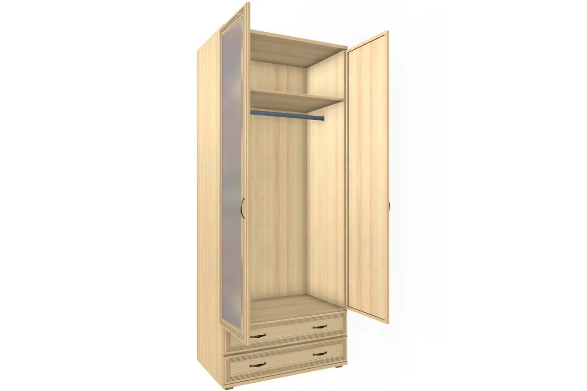 Готовый комплект для спальни СК-1024-АС-В (Ясень Асахи/Велюр) - купить в Озерце