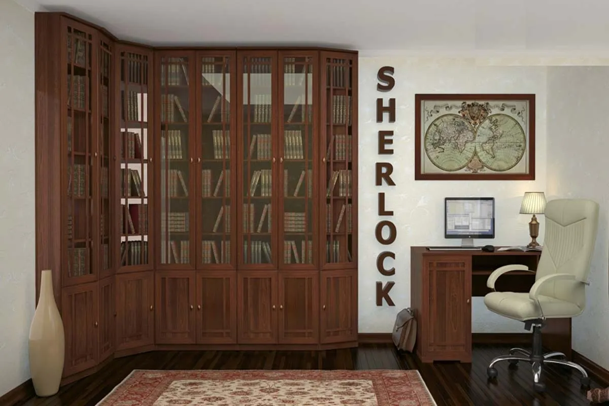 Библиотека Sherlock (Орех Шоколадный) в мебель-центре Озерцо