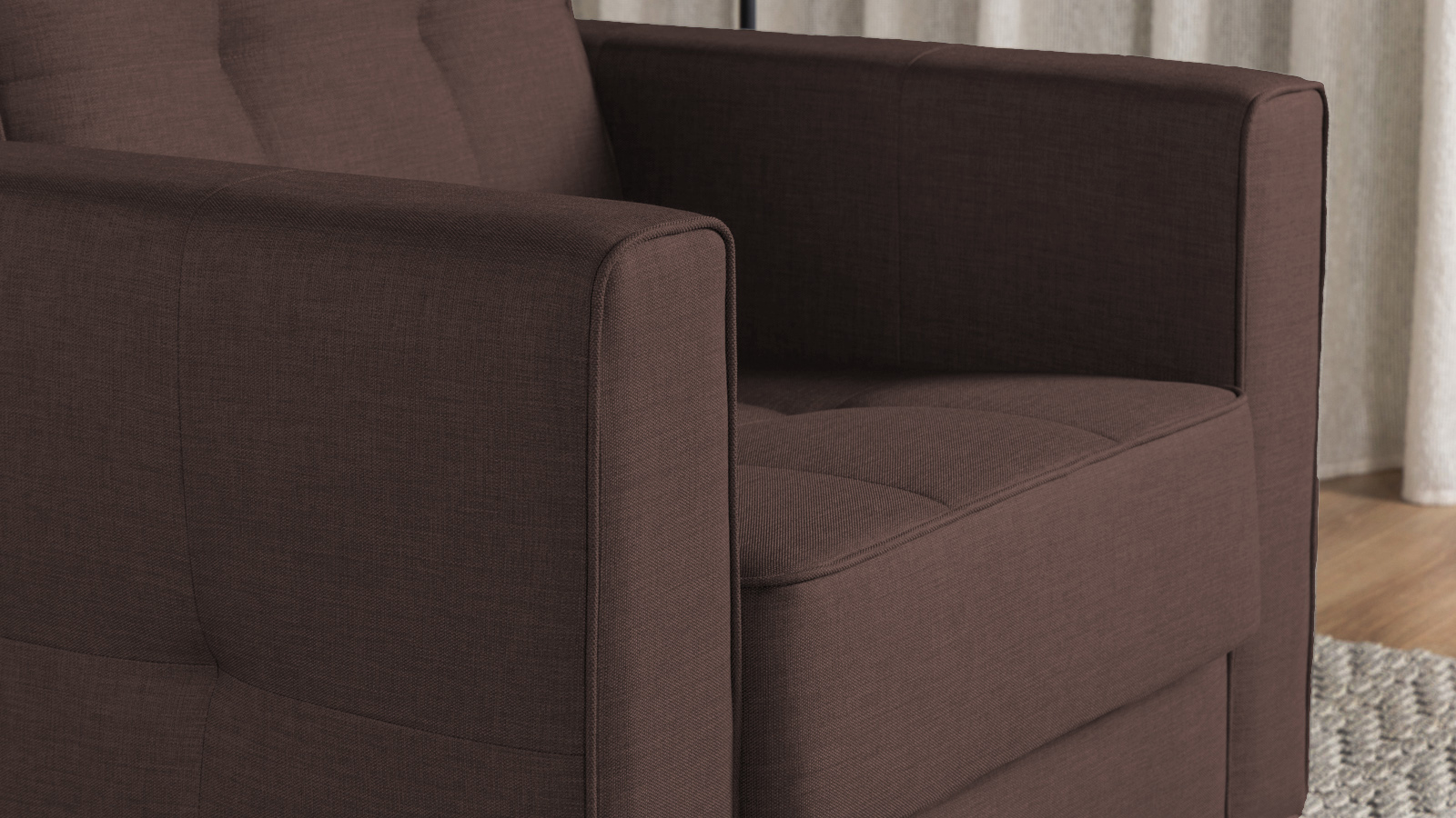 Кресло Amani Pro, Тк. Lidot brown (подлокотник: 15 см) 89x93.5 — купить в Озерце