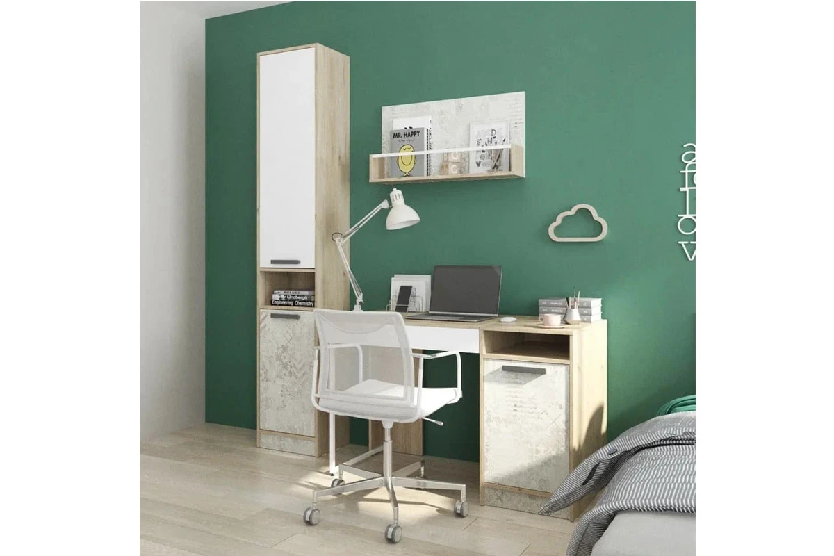 Стол прямой Алиса Мод. 4 (Гикори Джексон/Спринт/Белый) — Мебель-центр Озерцо