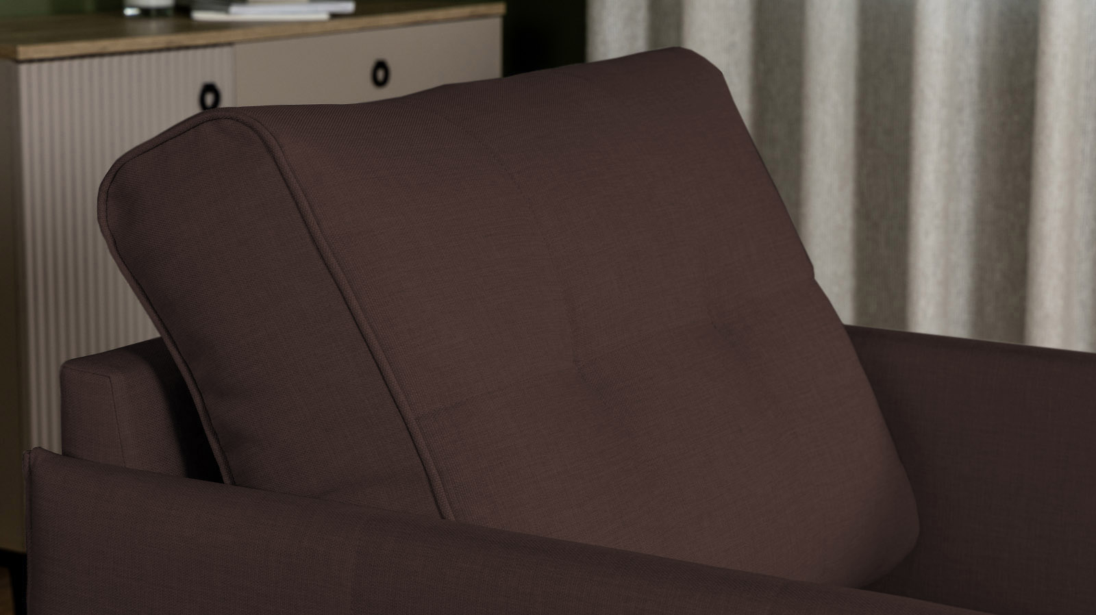 Кресло Amani Pro, Тк. Lidot brown (подлокотник: 5 см) 73.5x89 — купить в Озерце