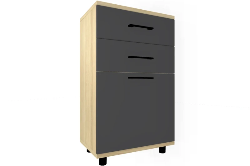 Тумба ТБ-5008-АС-АМ (Ясень Асахи/Антрацит Матовый) — Мебель-центр Озерцо