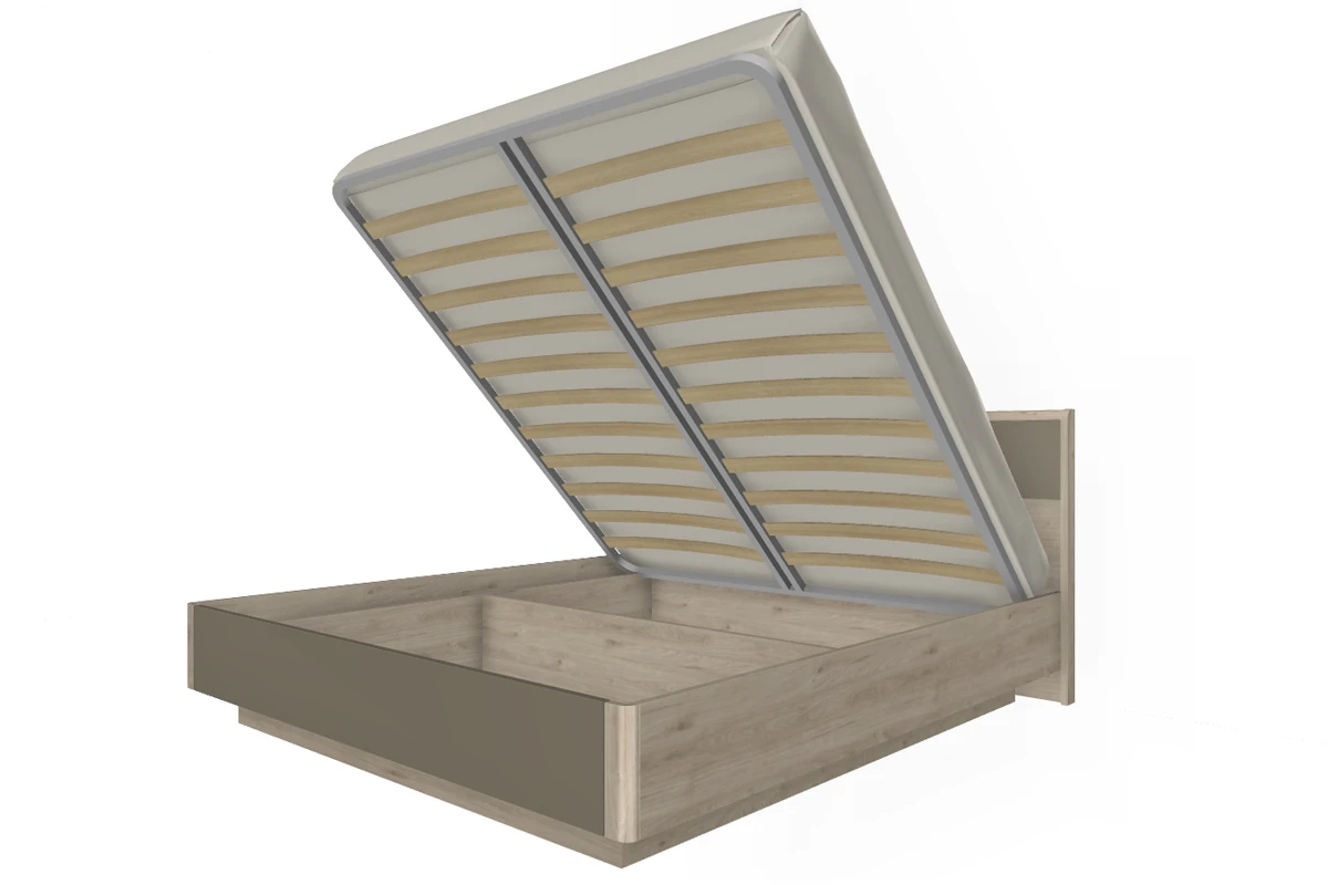 Кровать 180х200 КР-4004-ГС-ЛМ (Гикори Джексон Светлый/Латте Матовый) - купить в Озерце