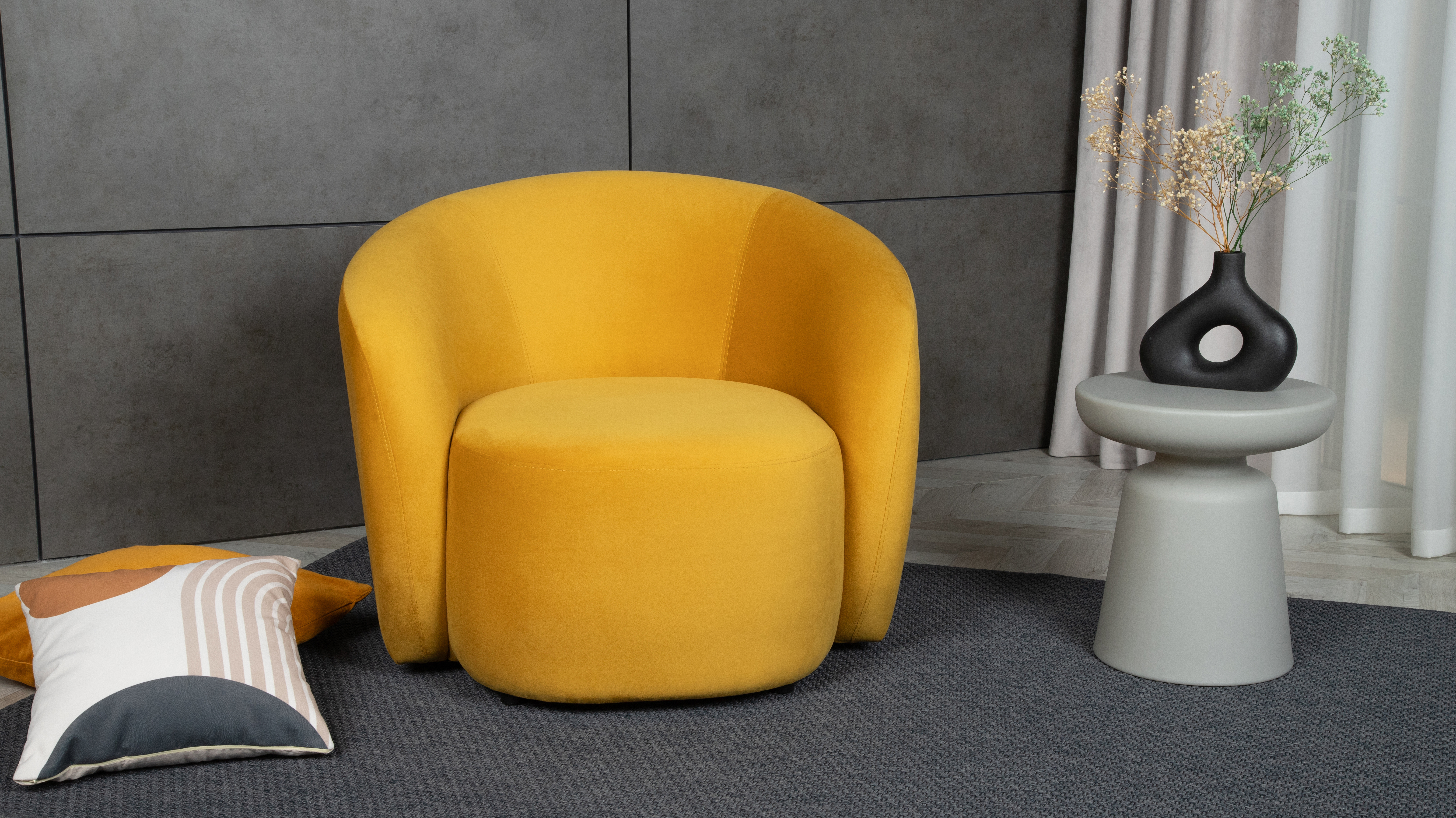 Кресло поворотное Nuage, ткань Sky Velvet 30 86x90 — купить в Озерце