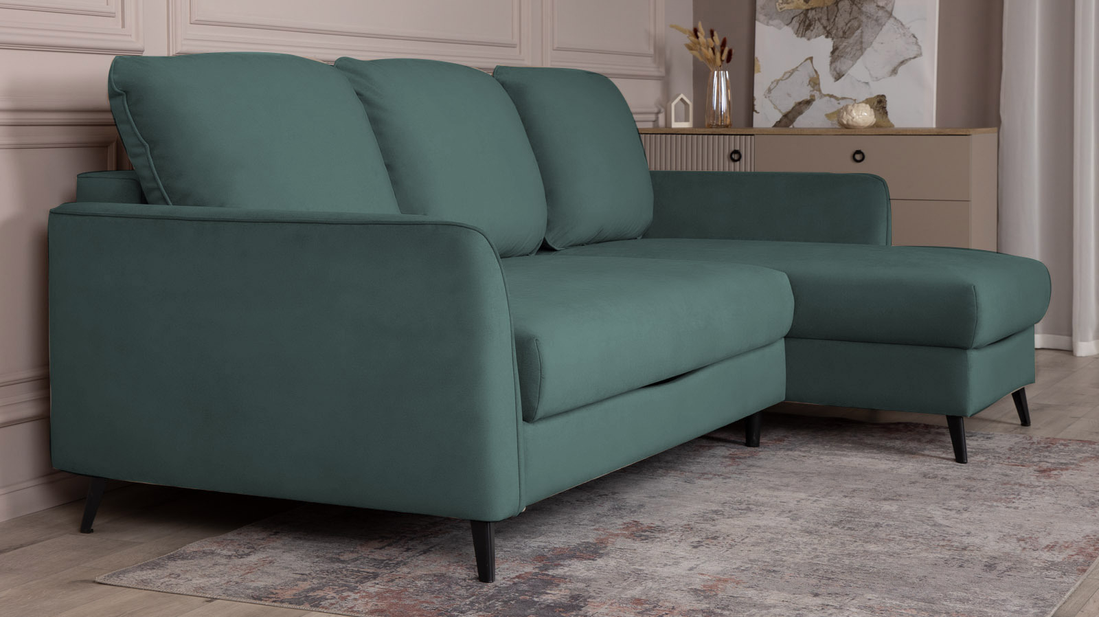 Диван -кровать угловой Laguna, Тк. Casanova Seawave 159x245 — купить в Озерце