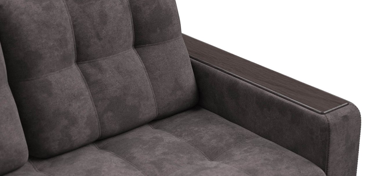 Босс Маркет двухместный диван Велюр Алькантара серый — купить в Озерце