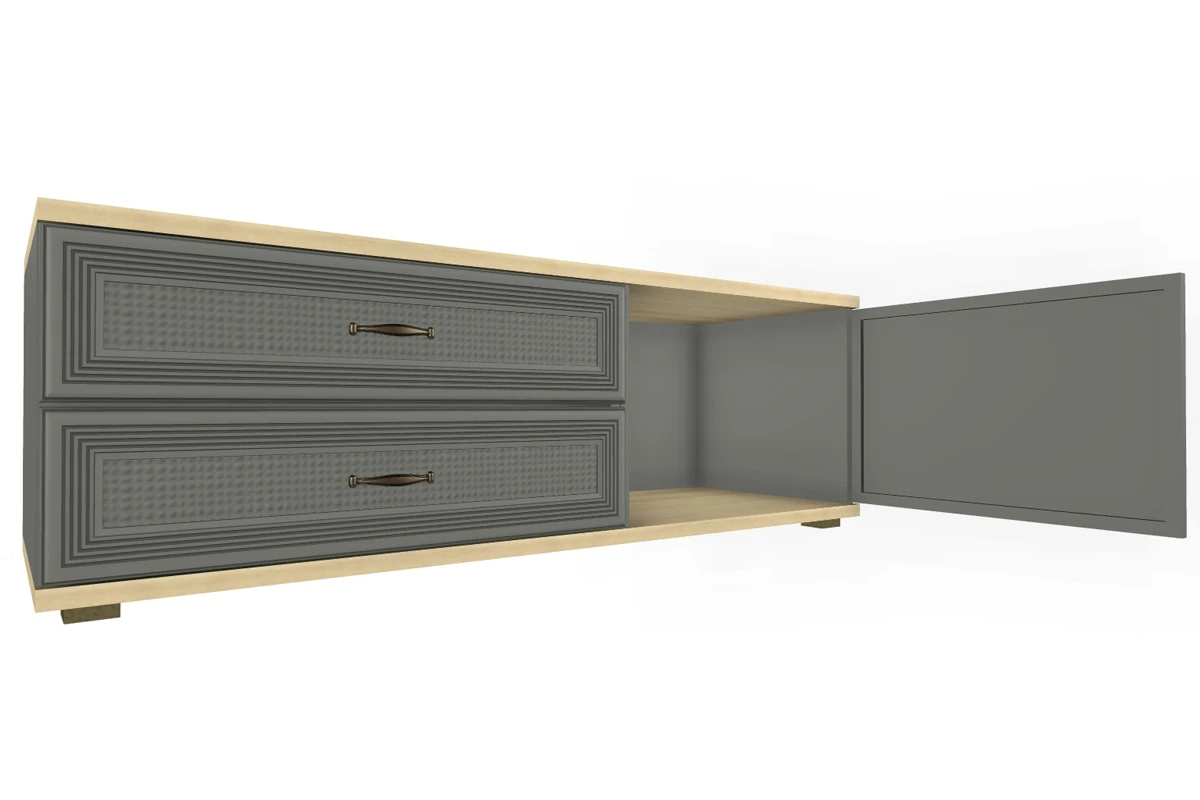 Тумба ТБ-1035-АС-СО (Ясень Асахи/Серый Оникс) — Мебель-центр Озерцо