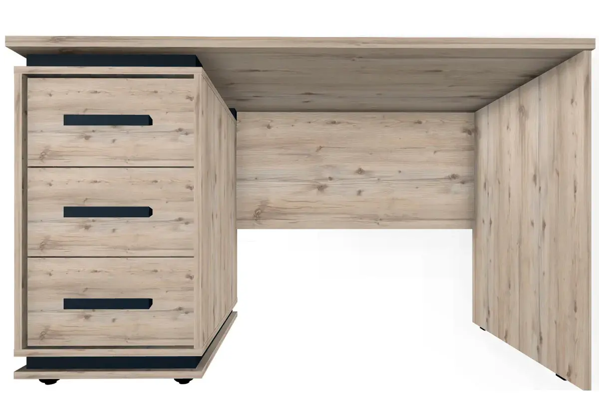 Стол письменный Nature 84 (Гаскон Пайн/Черный) — Мебель-центр Озерцо