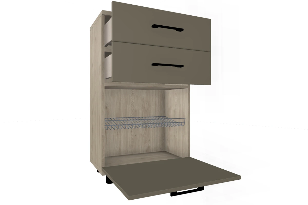 Тумба ТБ-5008-ГС-ЛМ (Гикори Джексон Светлый/Латте Матовый) — Мебель-центр Озерцо