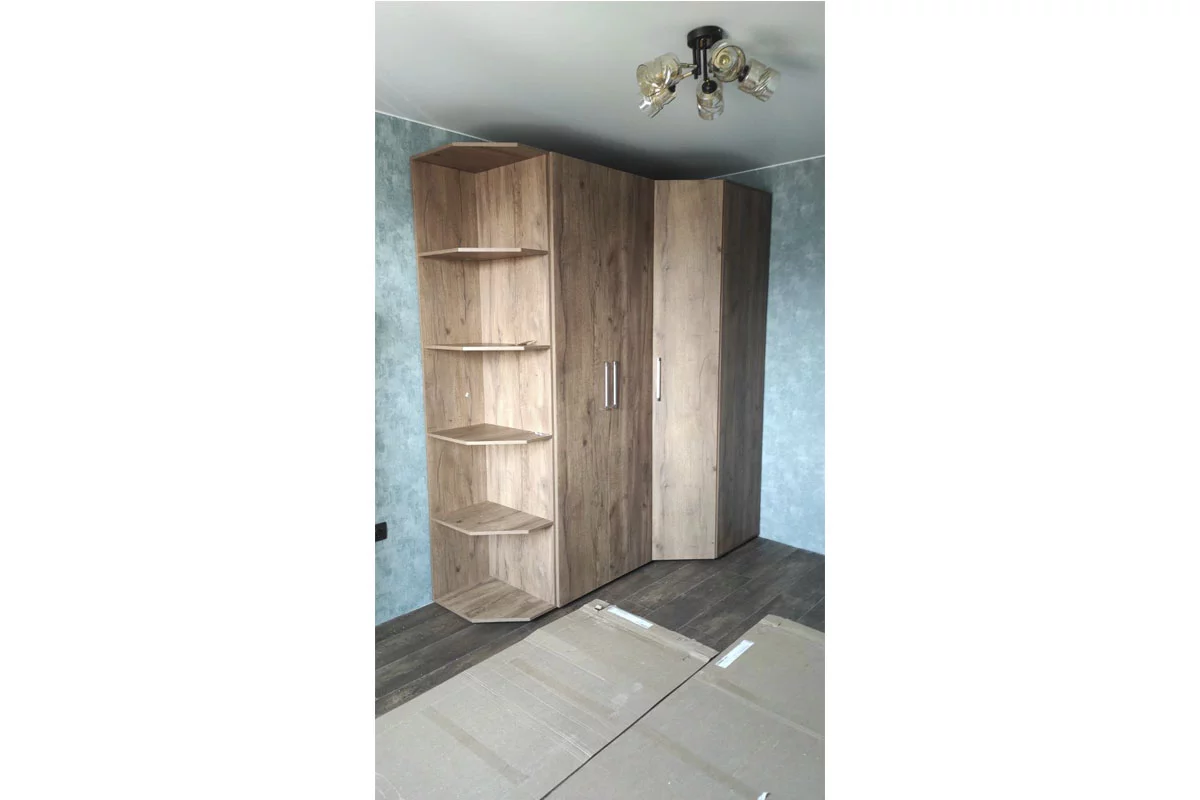 Монако 156 Шкаф угловой Дуб табачный Craft в мебель-центре Озерцо