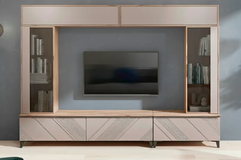 Гостиная Кенди (Дуб Альпийский/Ясень Грей Софт) — Мебель-центр Озерцо