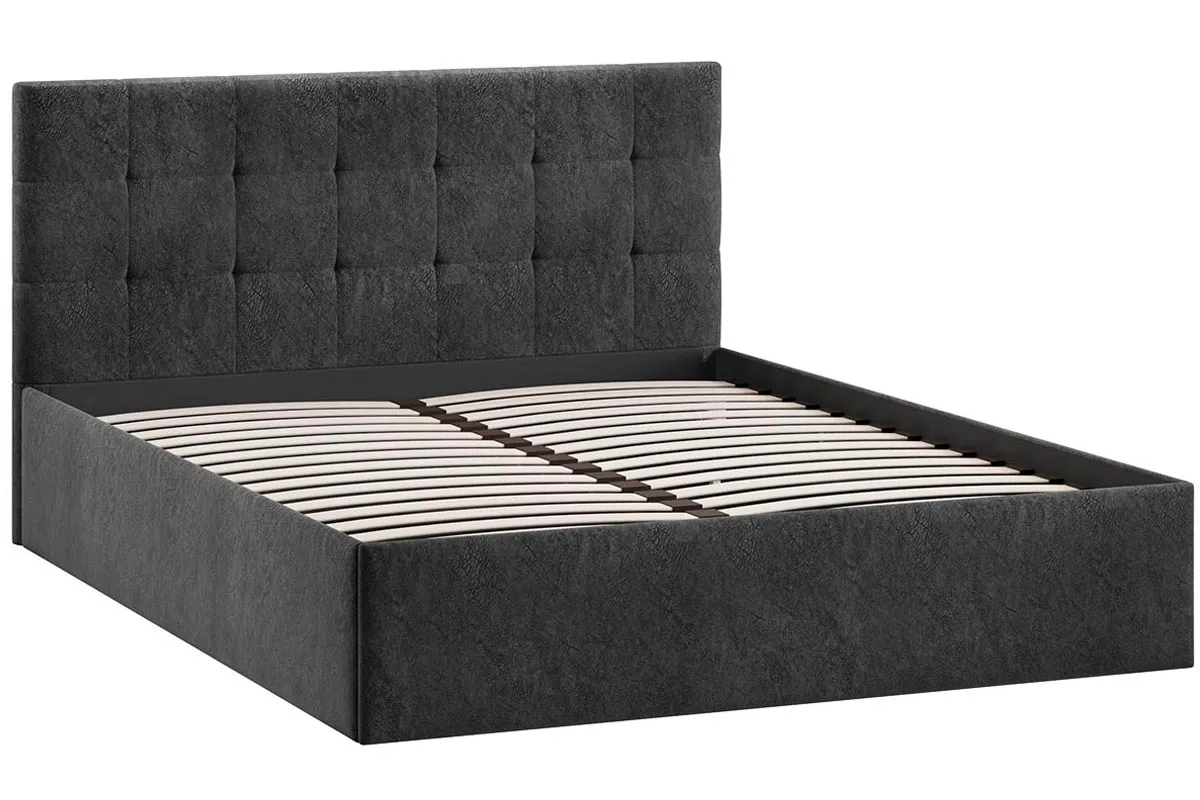 Кровать Джоли универсальная 160х200 Тип 1 (Микровелюр/Wellmart Graphite) - купить в Озерце