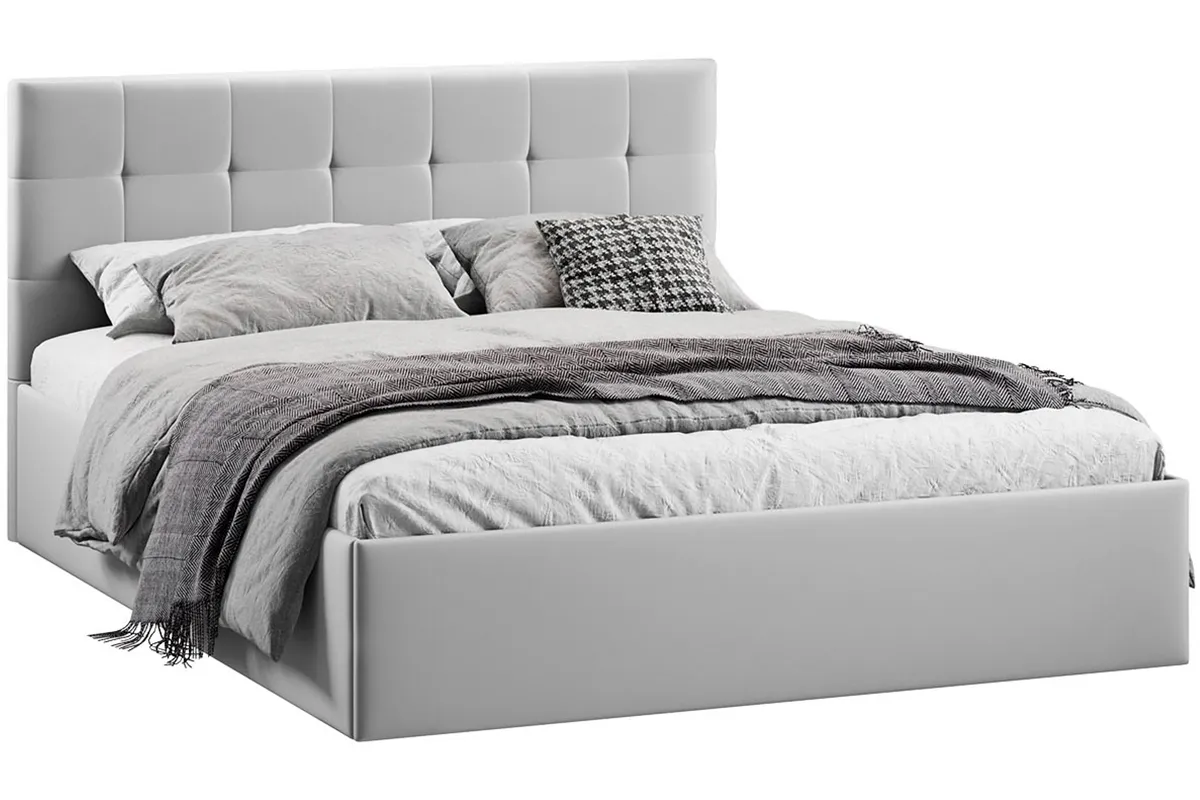 Кровать Джоли Тип 1 без ПМ 160х200 (Велюр/Confetti Silver) - купить в Озерце