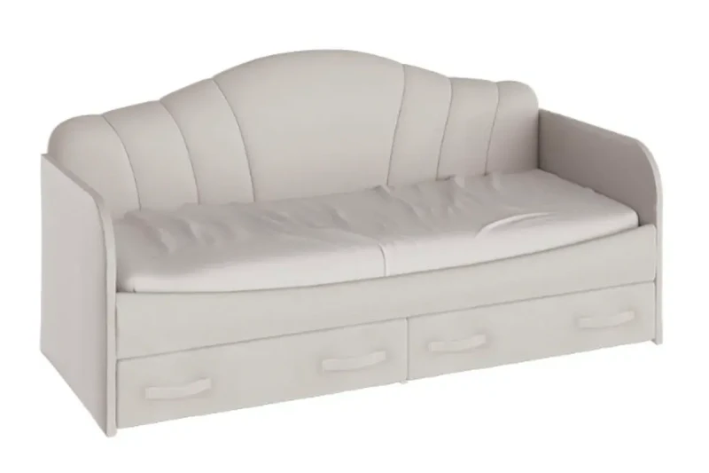 Сабрина ТД-307.12.02 Кровать с мягкой спинкой и ящиками (900) - купить в Озерце