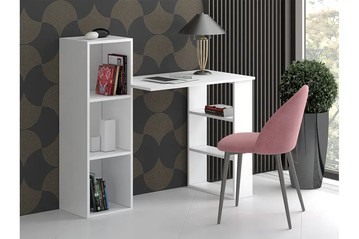 Стол письменный Лаки тип 1 (Белый) — Мебель-центр Озерцо