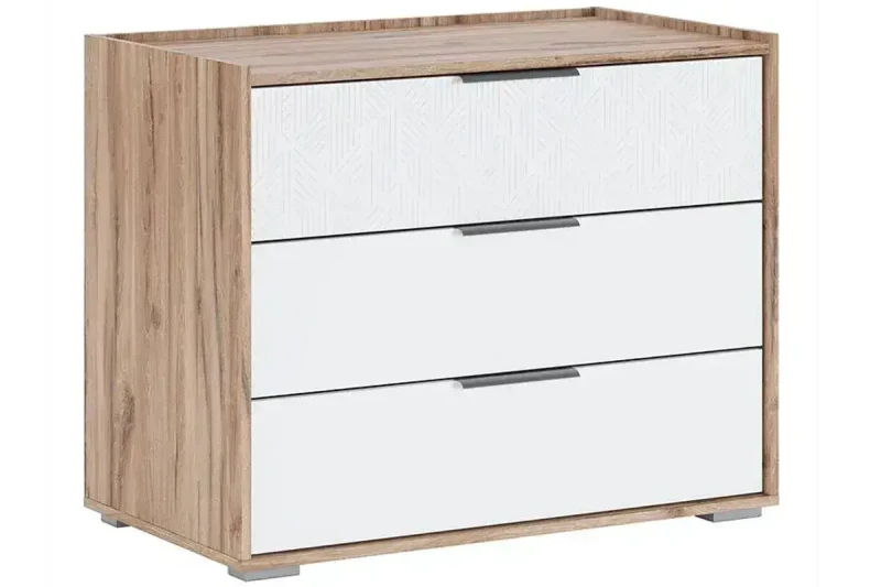 Комод Николь мод.3 (Белый/Дуб Альпийский) — Мебель-центр Озерцо