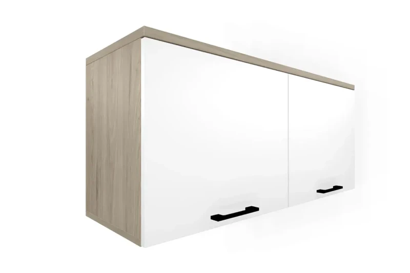 Антресоль АН-5038-ГС-БГ (Гикори Джексон Светлый/Белый Бриллиант Глянцевый) в мебель-центре Озерцо