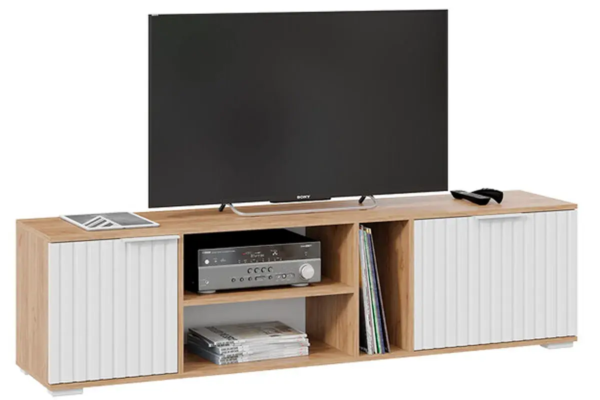 Набор мебели для гостиной Хилтон №4 (Дуб Крафт золотой/Белый матовый) — Мебель-центр Озерцо