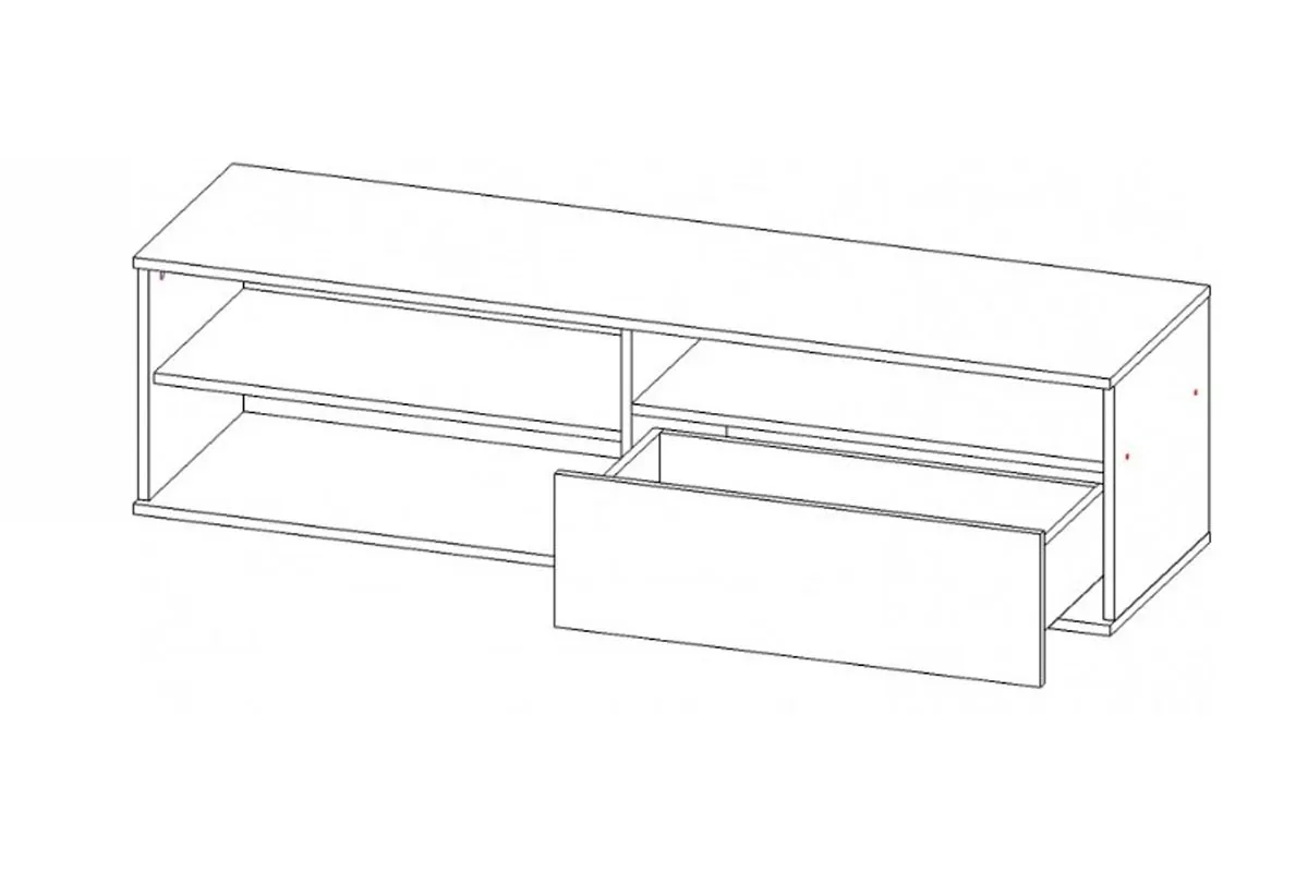Тумба для ТВ Луксор-2 (Дуб Делано светлый/Камень Пьетра черный) — Мебель-центр Озерцо