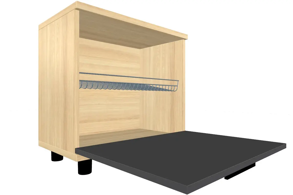 Тумба ТБ-5042-АС-АМ (Ясень Асахи/Антрацит Матовый) — Мебель-центр Озерцо