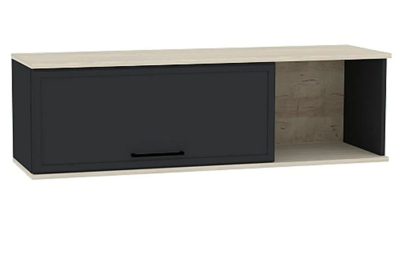 Шкаф навесной Aurelio 15 (Антрацит/Блеквуд Сатиновый) в мебель-центре Озерцо