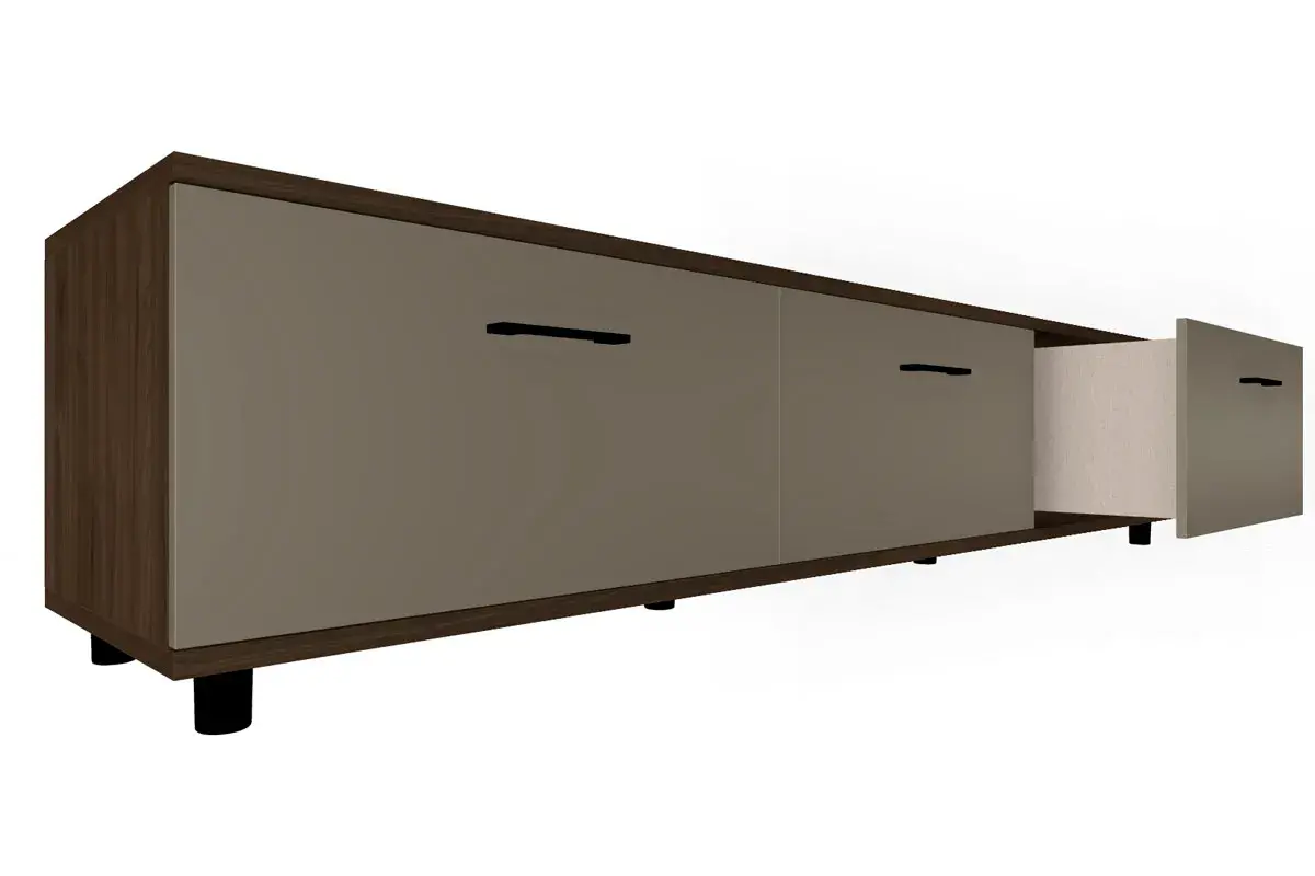 Тумба ТБ-5037-ГТ-ЛМ (Гикори Джексон Темный/Латте Матовый) — Мебель-центр Озерцо