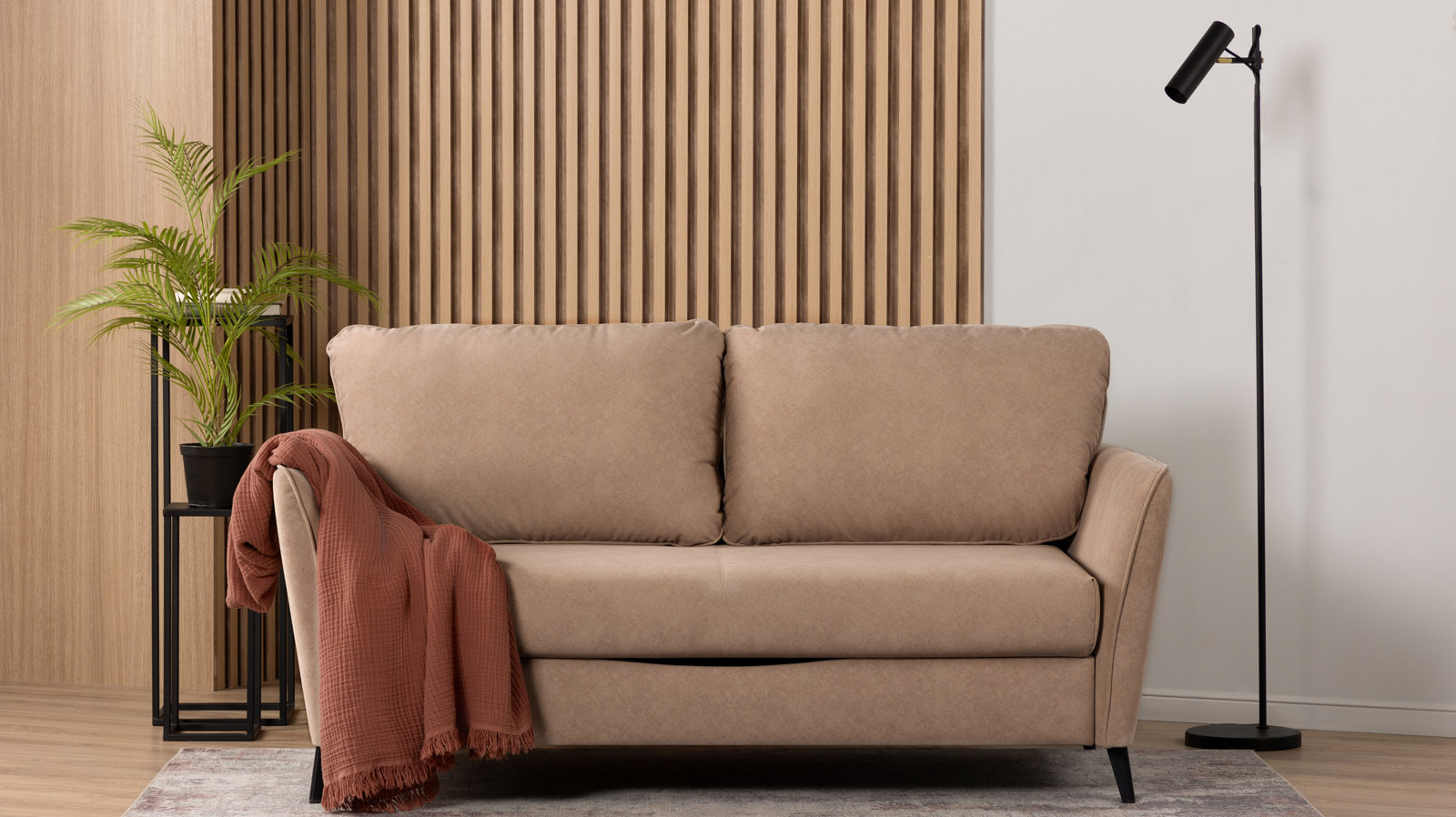 Диван Laguna Mini, ткань Galaktika beige Galaktika Вeige (Тк. Галактика Беж) 144x201 — купить в Озерце