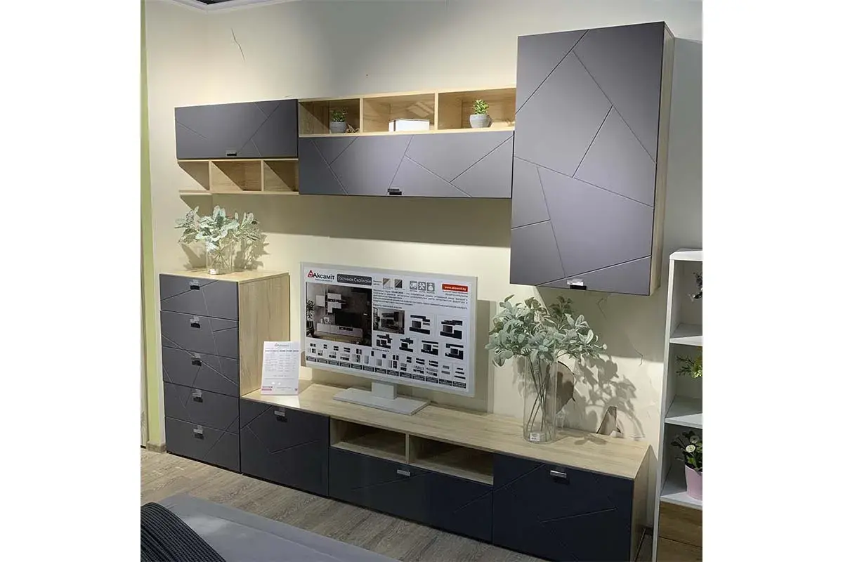 Комод с 5 ящиками Скайлайн (Графит) — Мебель-центр Озерцо