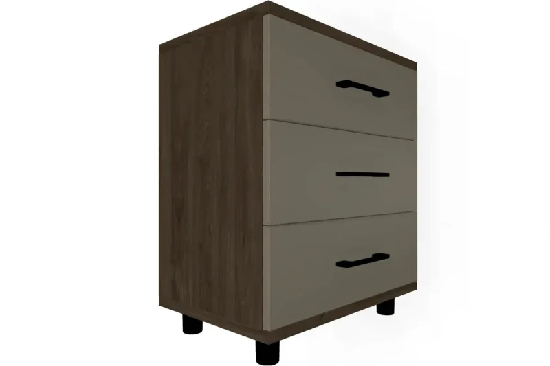 Тумба ТБ-5024-ГТ-ЛМ (Гикори Джексон Темный/Латте Матовый) — Мебель-центр Озерцо