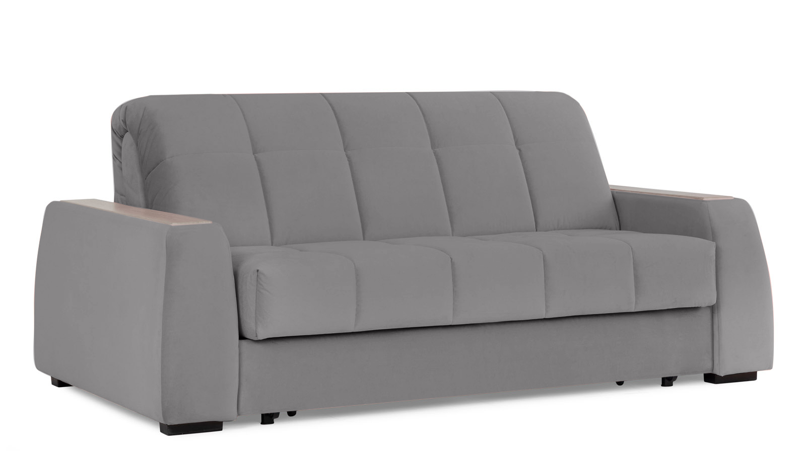 Диван - кровать Domo Pro с накладкой цвета ясень, стежка квадрат, ткань Sky Velvet 08 140x216 — в мебель-центре Озерцо